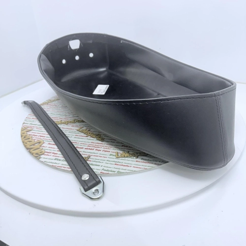 Funda de asiento azul oscuro sin cuadros, tipo rígido con protección interna de goma para VESPA PX PE 125 150 200 primera serie.