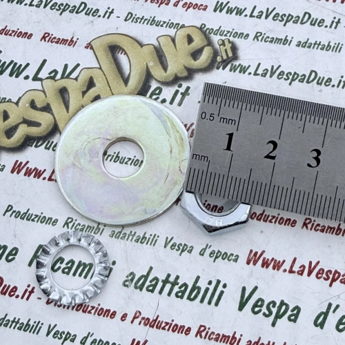 Kit écrou et rondelle pour VESPA PK PX N RUSH T5 COSA HEXAGON spécifique fixation supérieure amortisseur avant sous support de vis ro 174088 012535 021210