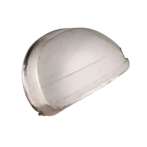 Capó izquierdo, lado de la rueda de repuesto para VESPA PX 80 125 150 200 con intermitentes de cierre externos y ganchos externos (primera serie PX).