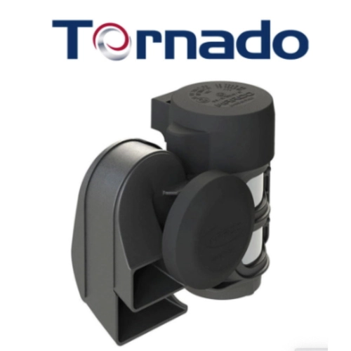 Klaxon trompette TR2 TORNADO 12V avec compresseur intégré 112dB pour voitures, motos, scooters, Vespa, etc.