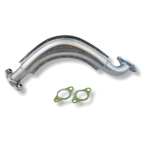 Resonator manifold white muffler PINASCO 26341796 for VESPA 125 PRIMAVERA ET3 torpedo enamelled white