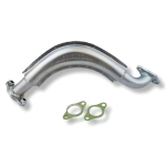 Collecteur d'échappement blanc PINASCO 26341796 pour VESPA 125 PRIMAVERA ET3 torpille émaillé blanc