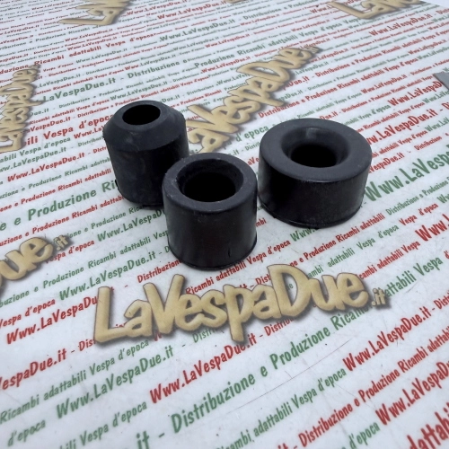 Kit de tres silentblocks para el motor y el amortiguador trasero de VESPA 125 150 200 SUPER GT GTR GL SPRINT PX PE primera serie