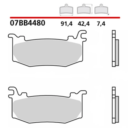Pastillas de freno Brembo Aprilia Ducati Kawasaki Honda KTM Motoguzzi Sinter originales 07BB4480 Compuesto original OEM
