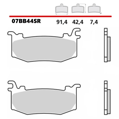 BRAKE PADS BREMBO Aprilia Ducati Kawasaki Honda KTM Motoguzzi 07BB44SR "SR" Sinter Racing