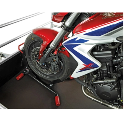 Cale de roue STEADYSTAND pour motos CBR, BMW et Ducati, pour le transport de remorques de 15 à 19 pouces et d'une largeur de 80 à 130 mm, rampe, camping-car, fourgonnette.