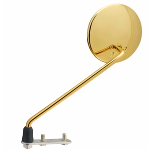 Rétroviseur extérieur gauche FAR doré des années 60/70 pour Vespa 50, 125, 150, 180 et 200, complet avec son support.