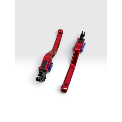 Par de manetas deportivas rojas ajustables en 6 posiciones para VESPA 50 80 90 125 150 160 180 200 NLR SPECIAL PRIMAVERA ET3 PK S XL VNA VNB TS GT GTR SPRINT VBA GS SS RALLY PX PE