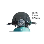 Mini paravento cupolino fumè basso per VESPA 50 125 150 LX completo di staffe