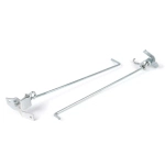 Paire de leviers de fermeture de capot pour Vespa PX 80 125 150 200 PE Lusso T5 (côté droit et côté gauche), biellette de direction, références 178311, 227229, 244093 et 178317, plaques d'ancrage