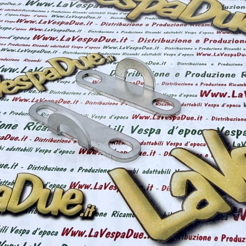 Par de placas para reforzar el reposapiés superior EYELET VESPA PX PE SPRINT TS RALLY GT R SS SUPER SPORT GL VBB VBA VNB 125 150 200 en acero